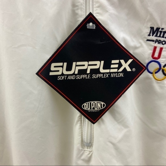 Vtg USA Olympics NWT White Windbreaker Pullover L - Picture 4 of 9